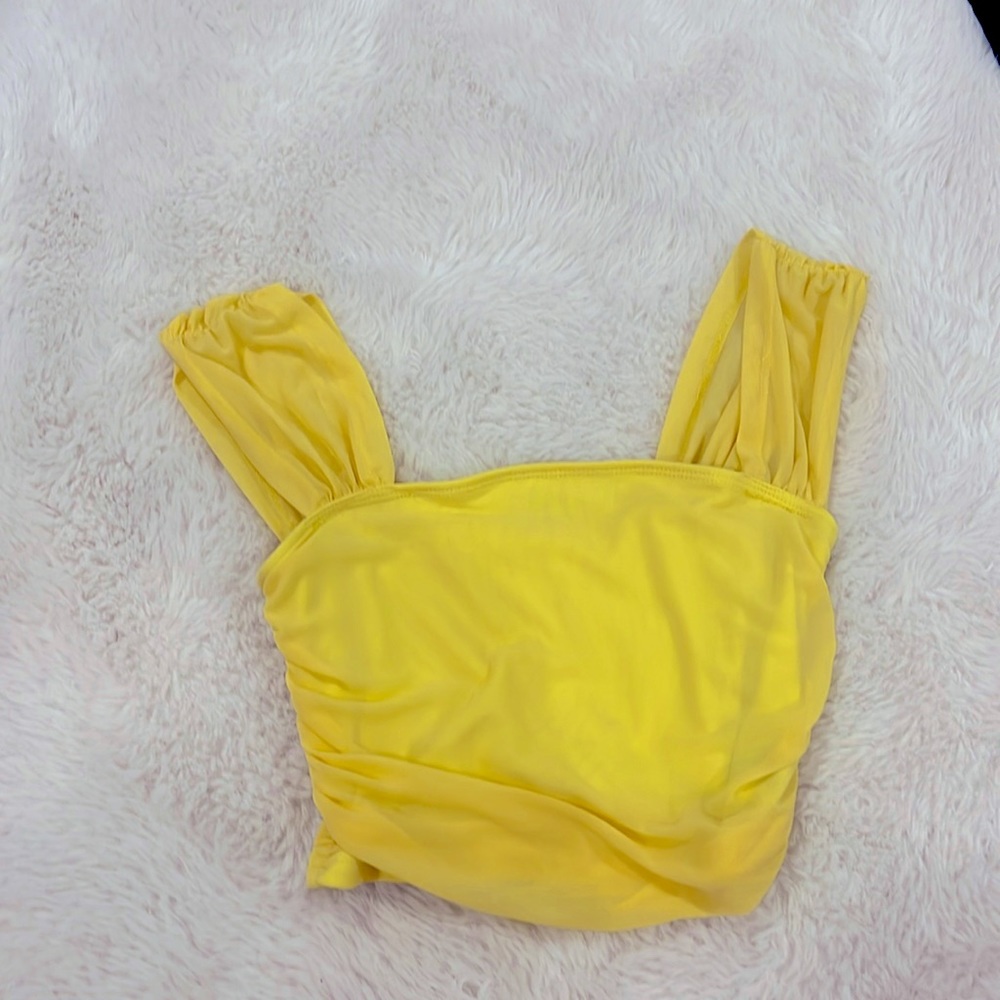 Yellow crop top from SHEIN